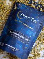 Doze Tea Chamomile Blossom Packaging for nightly sleep routine